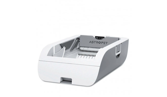 Astropet self-cleaning cat litter box button control.Helios