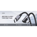 UGREEN USB-C to Nurga USB2.0-C Ümar Kaabel 1m Hall Must