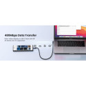 UGREEN USB-C to Nurga USB2.0-C Ümar Kaabel 1m Hall Must