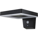 REV LED Solar wall light Square black