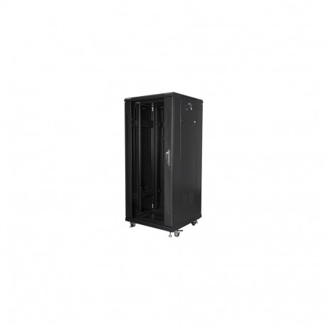 RACK CABINET 19" FREE-STANDING 27U/600X600 (FLAT PACK) BLACK LANBERG