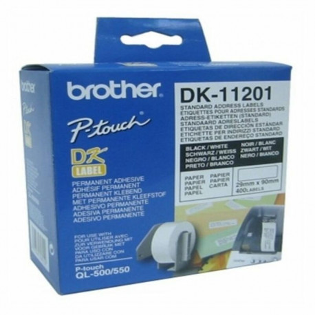 Sildiprinter Brother DK11201 29 x 90 mm Must Valge