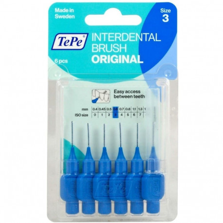 Interdental brushes Tepe Blue 0,6 mm 6 Units