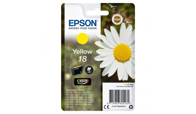 Originaalne Tindikassett Epson Cartucho 18 amarillo Kollane