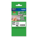 Lamineeritud Lint Sildimasinatele Brother TZE-SE4 Must/Valge 18mm Kaitseteip