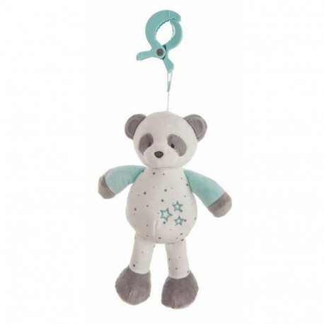 Rattle Cuddly Toy Panda bear Turquoise 25cm