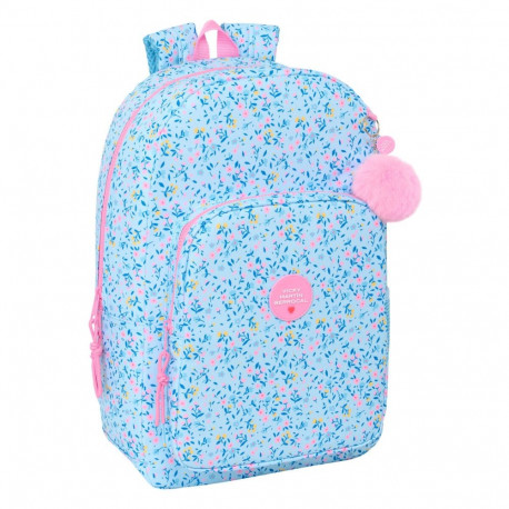 School Bag Vicky Martín Berrocal Paraíso Blue Pink 30 x 46 x 14 cm
