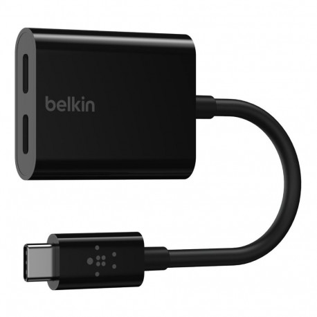 "Belkin RockStar USB-C Audio- und Ladeadapter, schwarz"