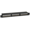 "Equip Patchpanel 24x RJ45 Cat6 19"" FTP 1HE ISO/IEC schwarz"