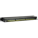 "Equip Patchpanel 24x RJ45 Cat5e 19"" FTP 1HE schwarz"