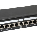 "Equip Patchpanel 24x RJ45 Cat6 19"" FTP 1HE ISO/IEC schwarz"