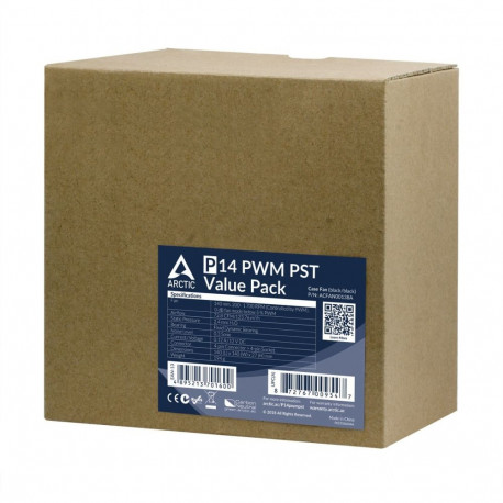 "ARCTIC Lüfter 140*140*27 P14 PWM PST (Black) 5 Pack"