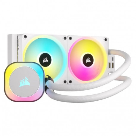"K CORSAIR WAK Cooling iCUE LINK H100i WHITE RGB AIO 240mm"