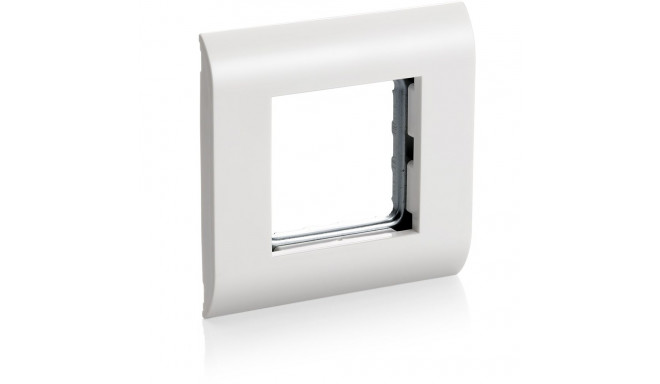 "Equip Unterputzdose Frontplatte French Modular 45x45 RAL9010 Polybeutel"