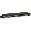 "Equip Patchpanel 48x RJ45 Cat6 19"" FTP 1HE ISO/IEC schwarz"