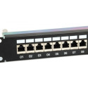 "Equip Patchpanel 24x RJ45 Cat6A 19"" FTP 1HE ISO/IEC schwarz"
