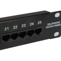 "Equip Patchpanel 25x RJ45 Cat3 19"" UTP 1HE ISDN schwarz"