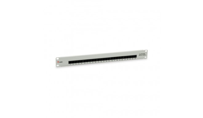 "Equip Patchpanel 25x RJ45 Cat3 19"" UTP 1HE ISDN hellgrau"