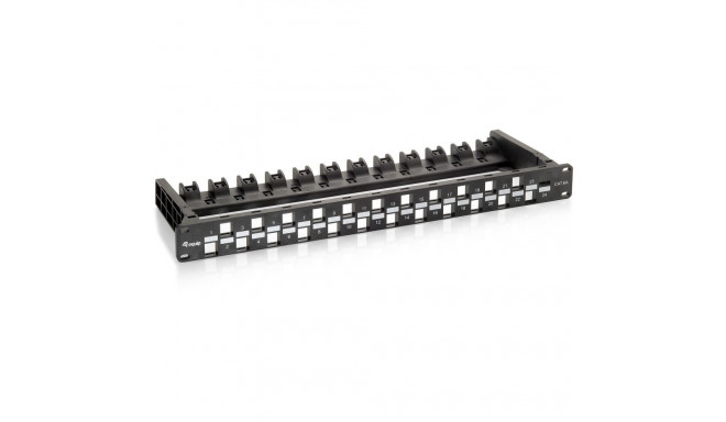 "Equip Patchpanel 24x Cat6A 19"" UTP 1HE Keystone Montage sw"