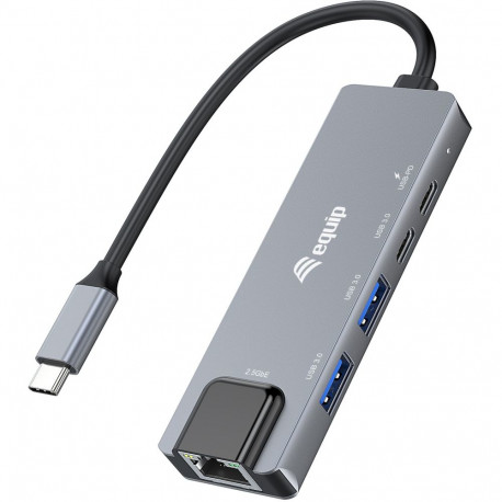 "Equip Adapter USB-C -> RJ45 10/100/1000/2500 Mbps + USB 3.2"