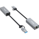 "Equip Adapter USB-C -> RJ45 10/100/1000/2500 Mbps + USB-A"