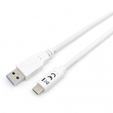 "Equip Kabel USB-A 3.2 -> C St/St 1.00m 3A/20V ws"