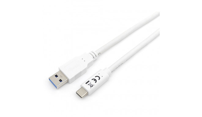 "Equip Kabel USB-A 3.2 -> C St/St 1.00m 3A/20V ws"