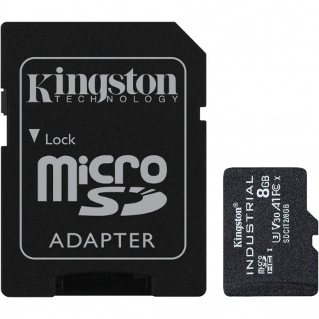 "CARD 8GB Kingston Industrial MicroHC 100MB/s +Adapter"
