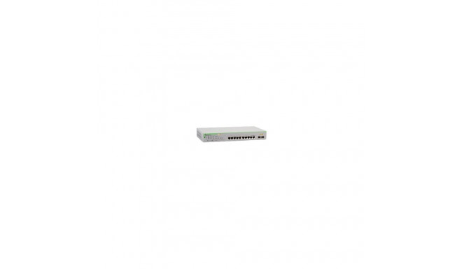 "ALLIED Gigabit webSmart switch 8x 10/100/1000-T PoE+ 2x SFP Ports and single fixed PSU EU Power Cod