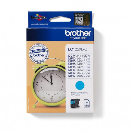 "Brother Tinte LC-125XLC Cyan bis zu 1.200 Seiten nach ISO/IEC 24711"