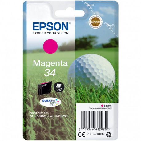 "Epson Tinte 34 C13T34634010 Magenta bis zu 300 Seiten"