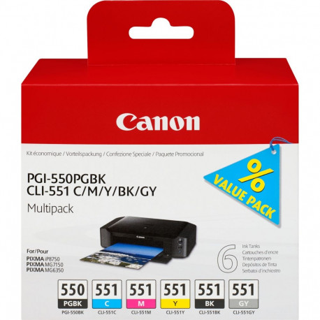 "Canon PGI-550/CLI-551PGBK/C/M/Y/B/G"