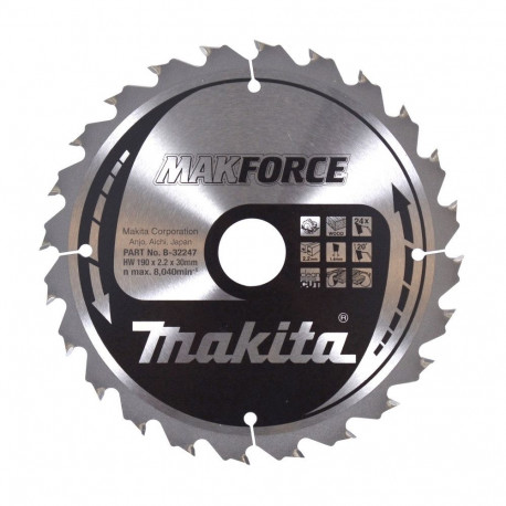"Makita MAKFORCE Sägeblatt 190x30x24Z"