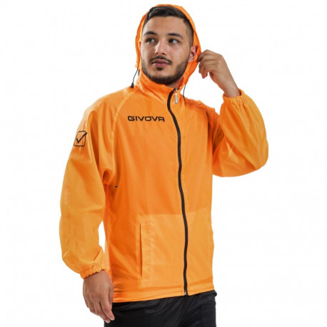 Kurtka Givova Rain Basico Fluo pomarańczowa RJ001 0028 XL