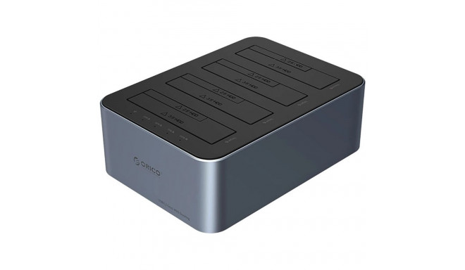 4-Bay Docking Station with Offline Clone 2.5"/3.5" SATA HDD/SSD - Gray