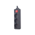 EnerGenie EG-PSU3F-01 UPS toitepistik, 3 FR pistikupesa, 10 A, C14 pistik, 0.6 m kaabel, must | Ener