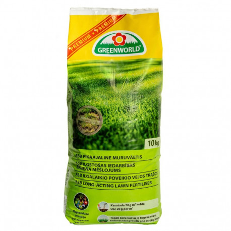 Long-acting lawn fertilizer NPK 15+5+6 (+2+27) 10kg