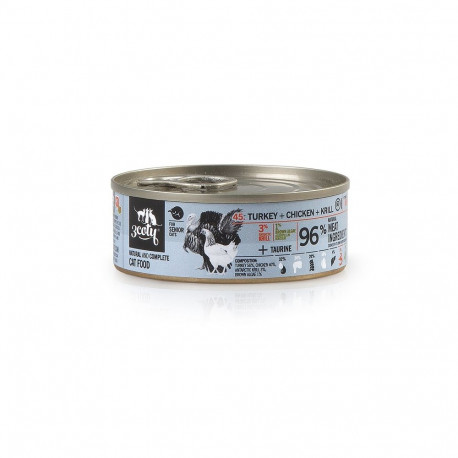 3COTY Turkey with chicken and krill Senior - wet cat food - 80g
