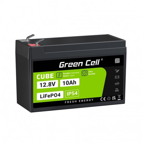 Green Cell LFPGC12V10AH UPS aku liitium-raudfosfaat (LiFePO4) 12.8 V 10 Ah