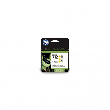 HP tindikassetid 712 DesignJet 3-pakk 29ml, kollane