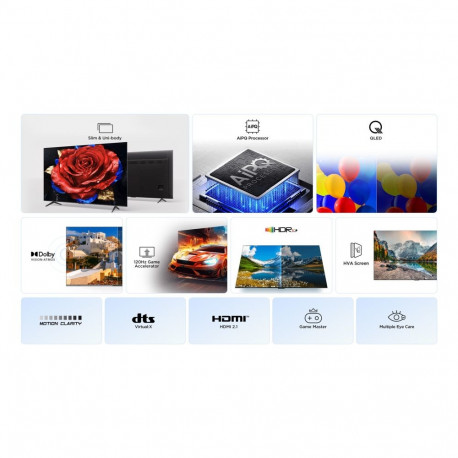 TCL nutiteler P7K 65P7K 165.1cm (65") 4K Ultra HD Wi-Fi 450cd/m², metallik