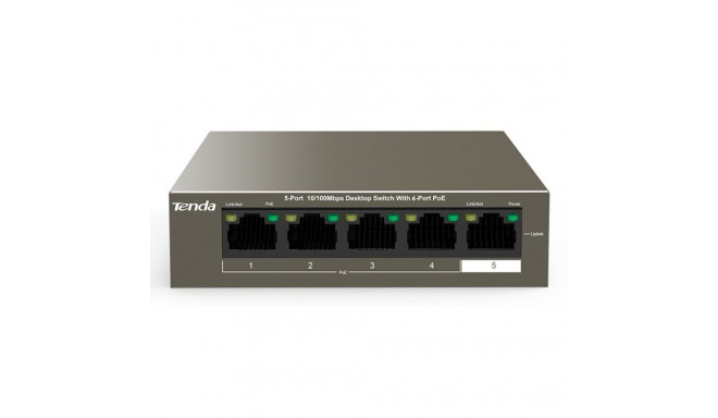 Tenda TEF1105-4-63W network switch Unmanaged Fast Ethernet (10/100) Power over Ethernet (PoE) Deskto