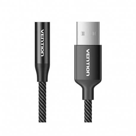 Single-port USB external sound card Vention Gome 1m (black)