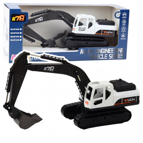 metallist roomikkopaga ekskavaator valge liigutatavate liigendite ja 360° pöördega