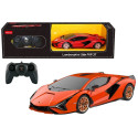 Auto RC 1:24 Rastar Lamborghini Sian oranž