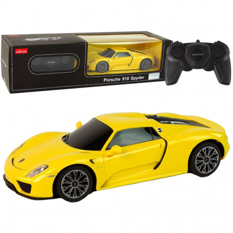 Auto R/C Porsche 918 1:24 Rastar kollane