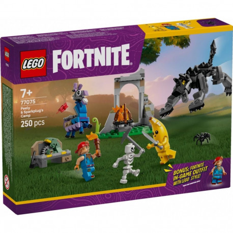 Klocki Fortnite 77075 Skórek i Iskra oraz obóz