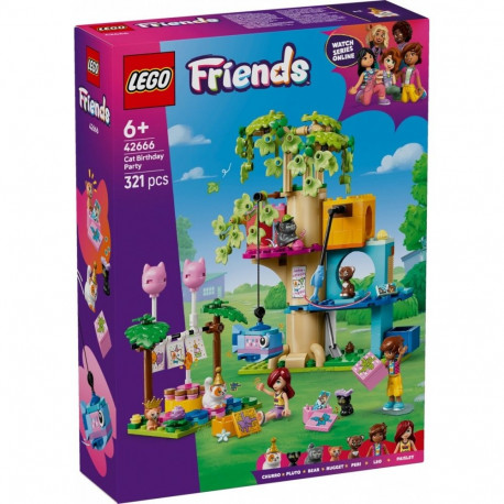 Friends ehitusplokid 42666 kassi sünnipäevapidu ja puumaja