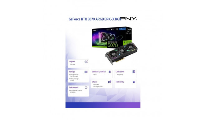 GeForce RTX5070 OC ARGB 3F 12GB 192-bit 672GB/s