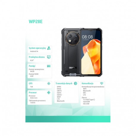 nutitelefon WP28E 4G 4/64GB IP69K laadijata